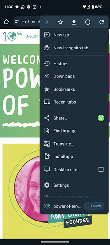 Select Install app
